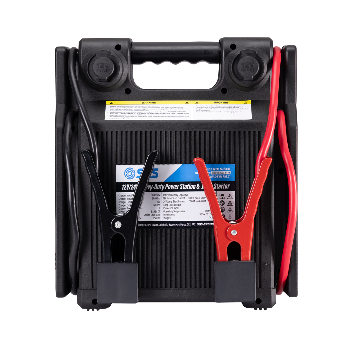 SGS 3000 Amp 12V/24V Heavy-Duty Jump Starter Power Station | LED Light